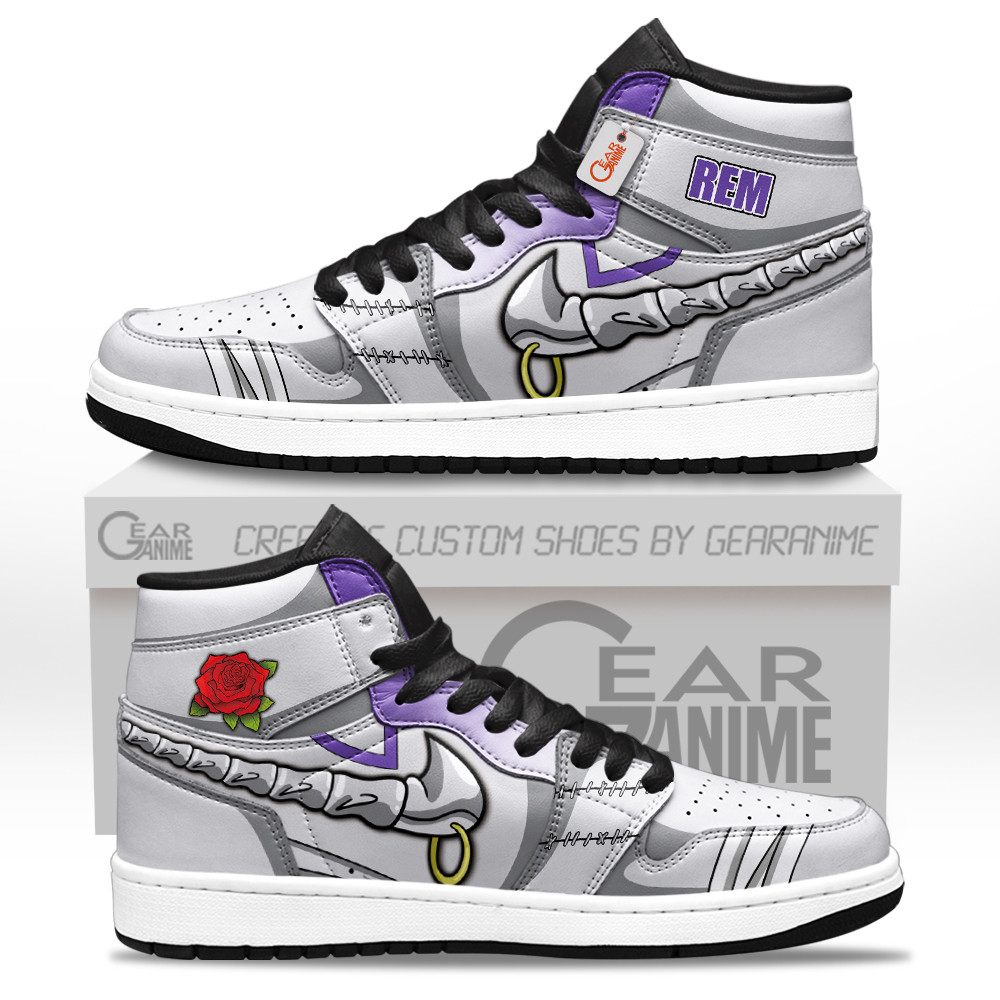 Rem High-Top Leather Sneakers Custom Name