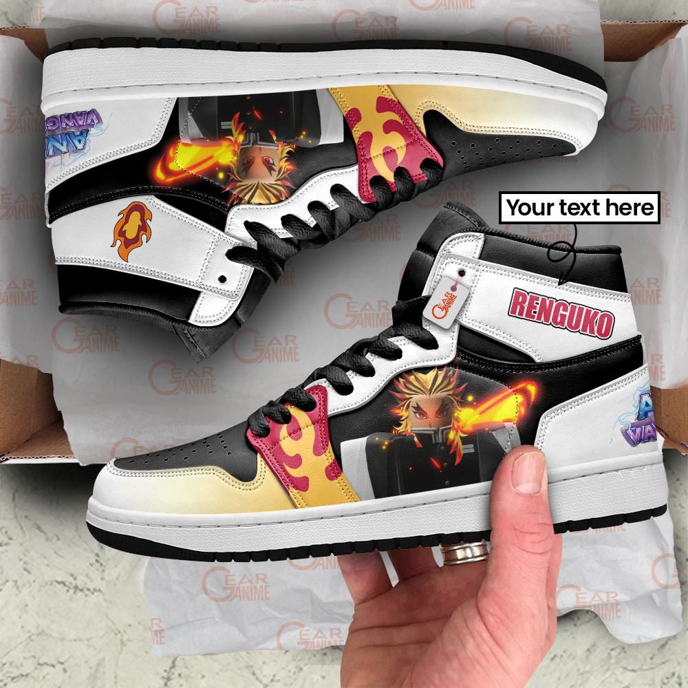 Renguko Custom Gaming High-Top Leather Sneakers Vanguards Games Custom Name