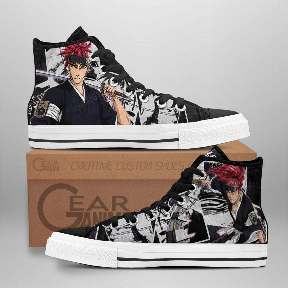 Renji Abarai Custom Anime High-Top Canvas Shoes TT0409