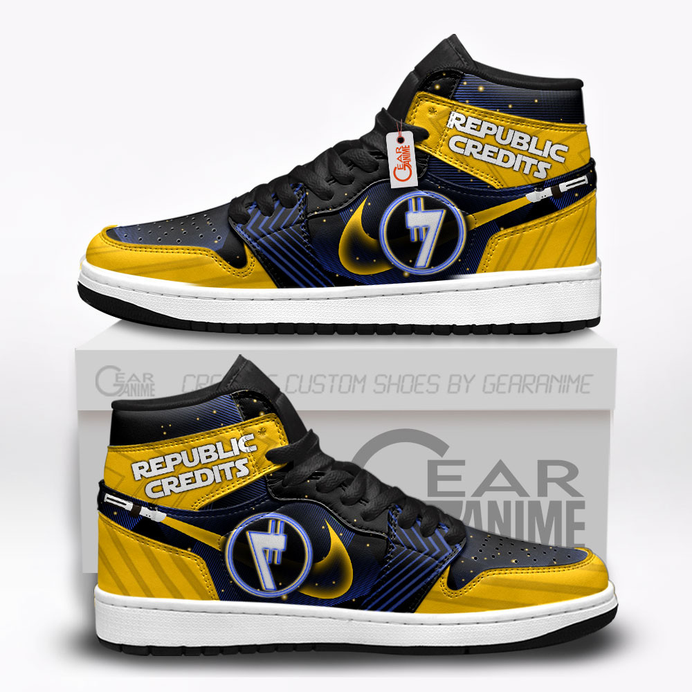 Republic Credits Custom Movie High-Top Leather Sneakers