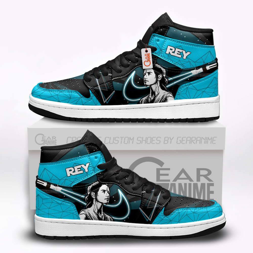 Rey Skywalker Custom Movie High-Top Leather Sneakers