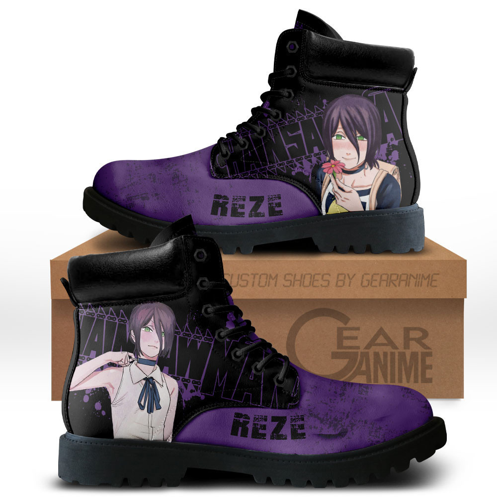 Reze Custom Anime Combat Boots