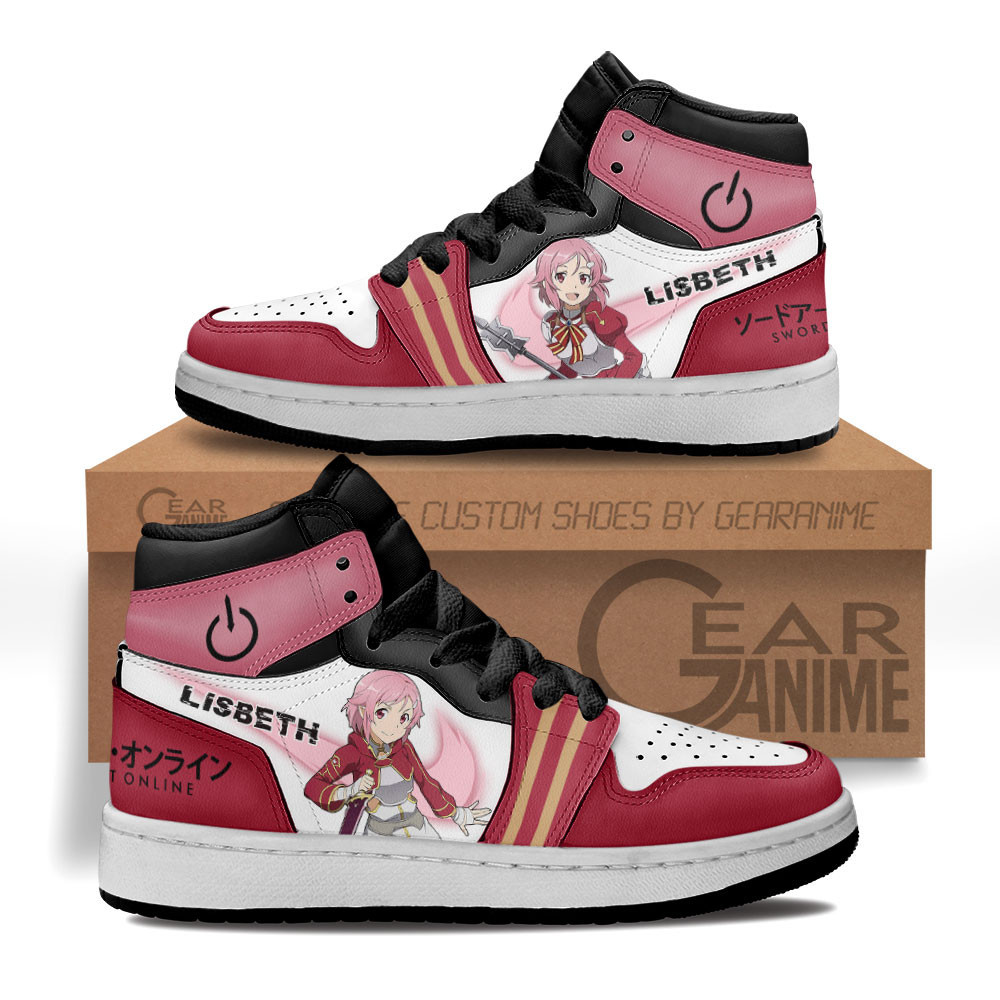Rika Shinozaki Lisbeth Custom Anime Kids High-Top Leather Sneakers