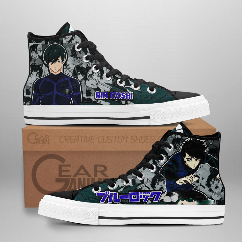 Rin Itoshi Custom Anime High-Top Canvas Shoes