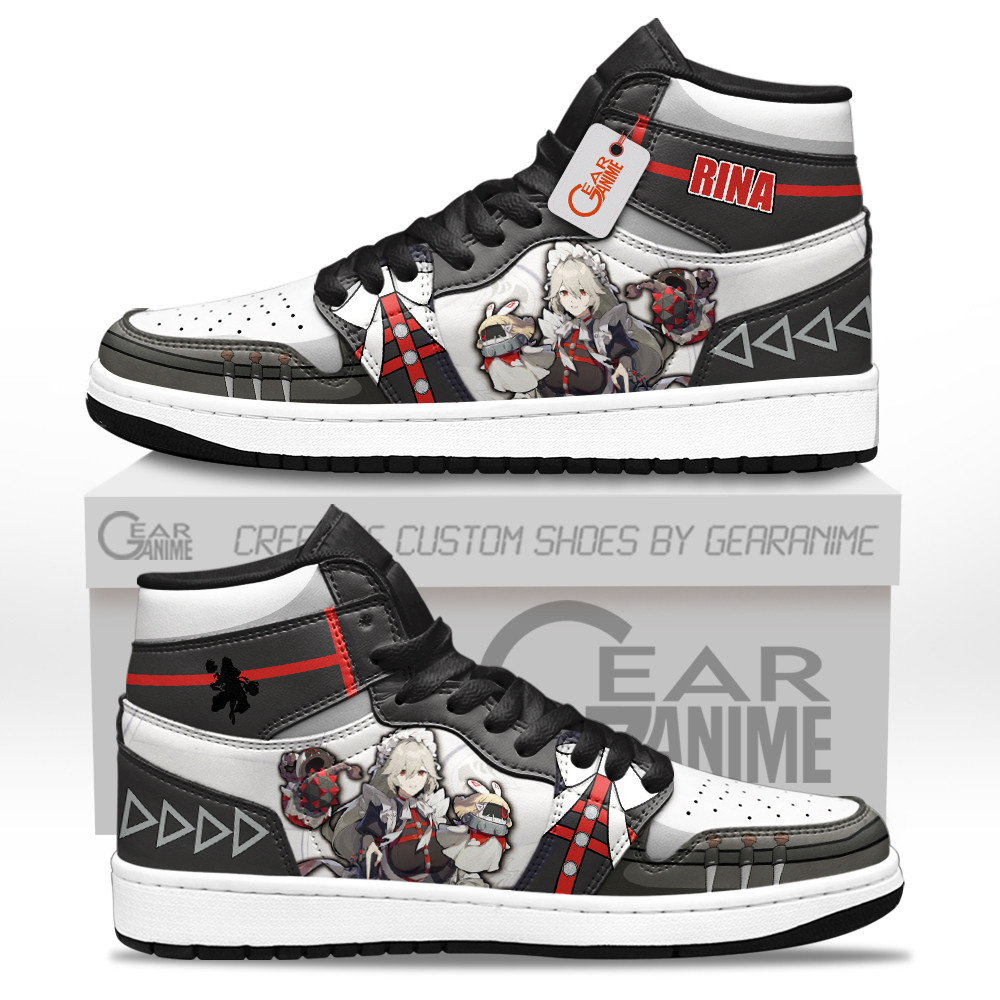 Rina Custom Gaming High-Top Leather Sneakers Zenless Zone Zero Custom Shoes