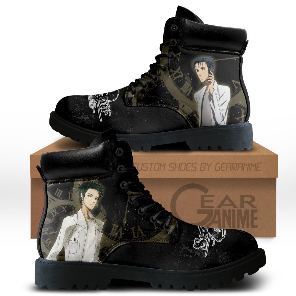 Rintarou Okabe Custom Anime Combat Boots MV0711