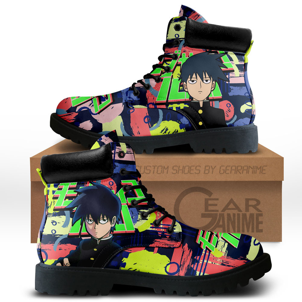 Ritsu Kageyama Custom Anime Combat Boots NTT171