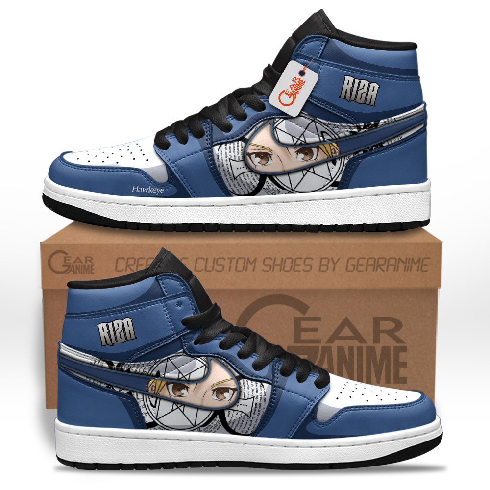 Riza Hawkeye High-Top Leather Sneakers Custom Name