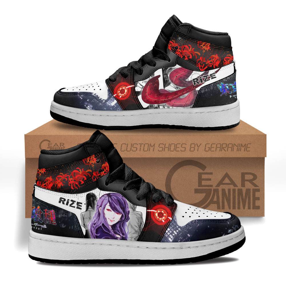 Rize Kamishiro Custom Anime Kids High-Top Leather Sneakers MV2802