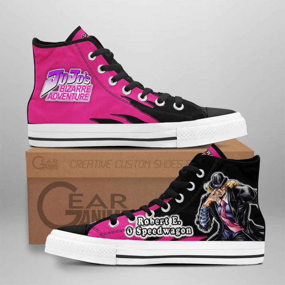Robert E. O Speedwagon Custom Anime High-Top Canvas Shoes NTT291