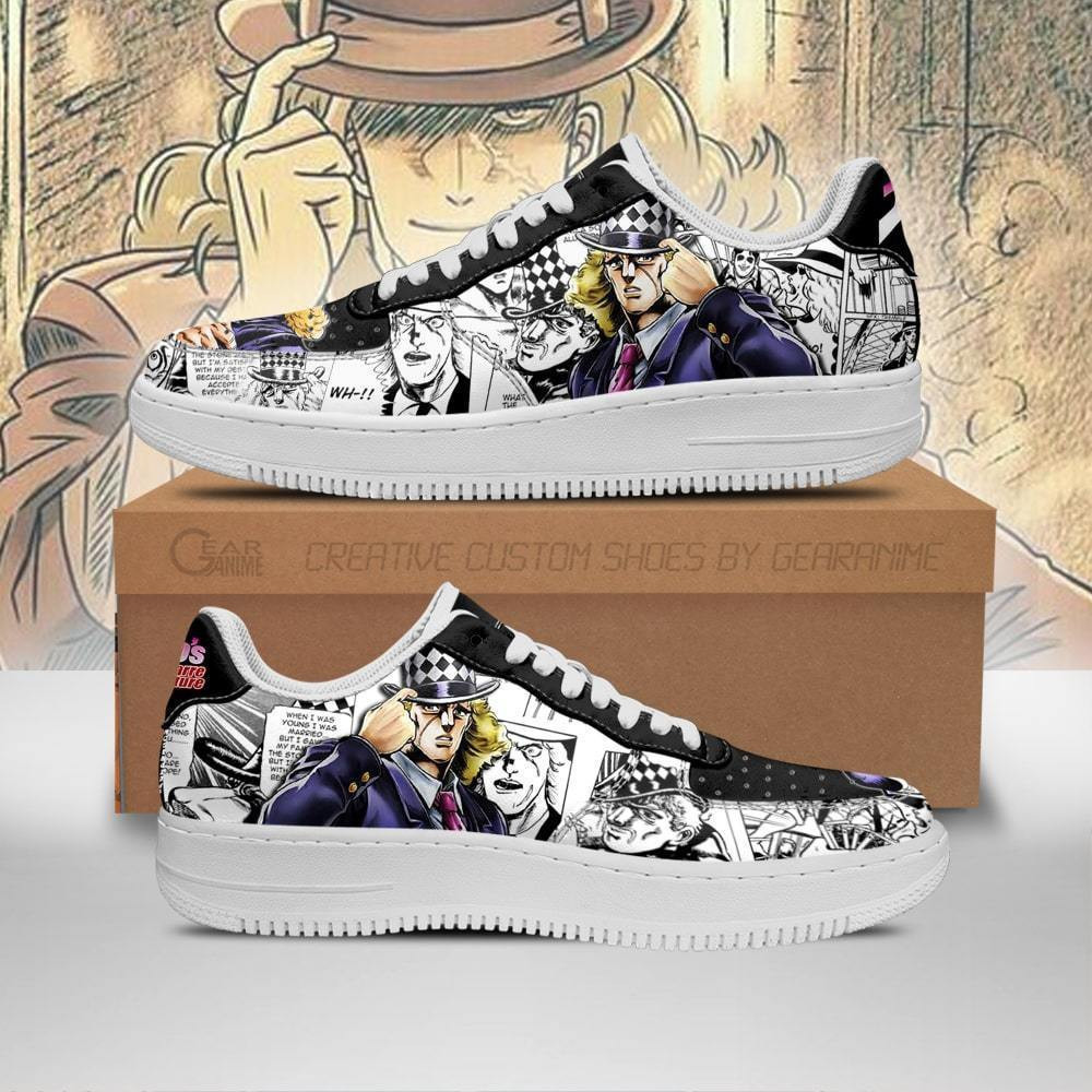 Robert Speedwagon Custom Anime Low-Top Leather Sneakers