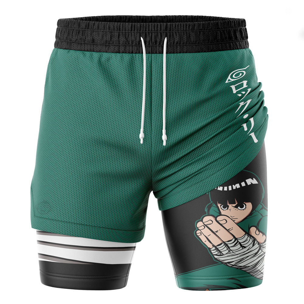 Rock Lee V2 Shippuden 2-in-1 Performance Shorts