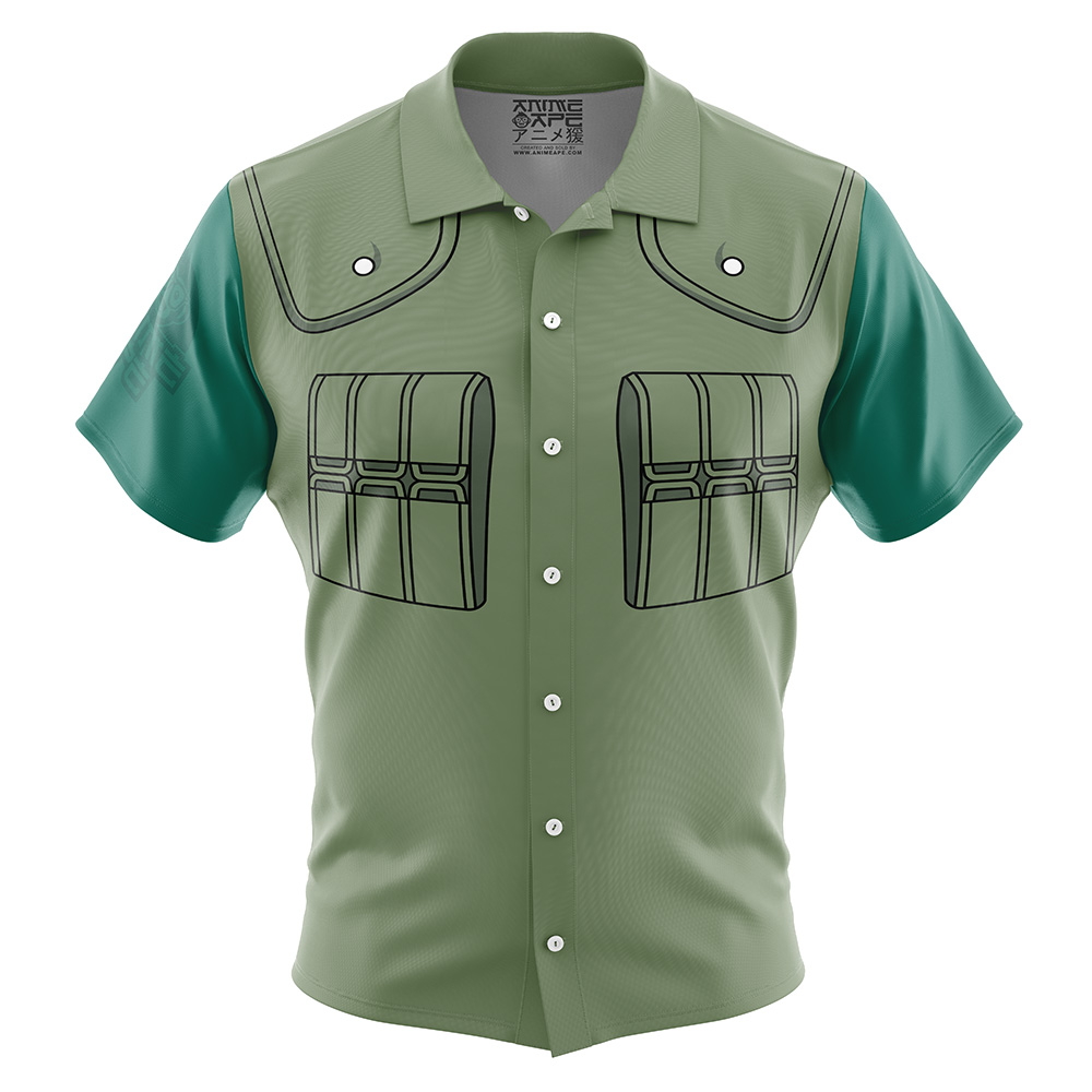 Rock Lee Vest Shippuden Button Up Hawaiian Shirt