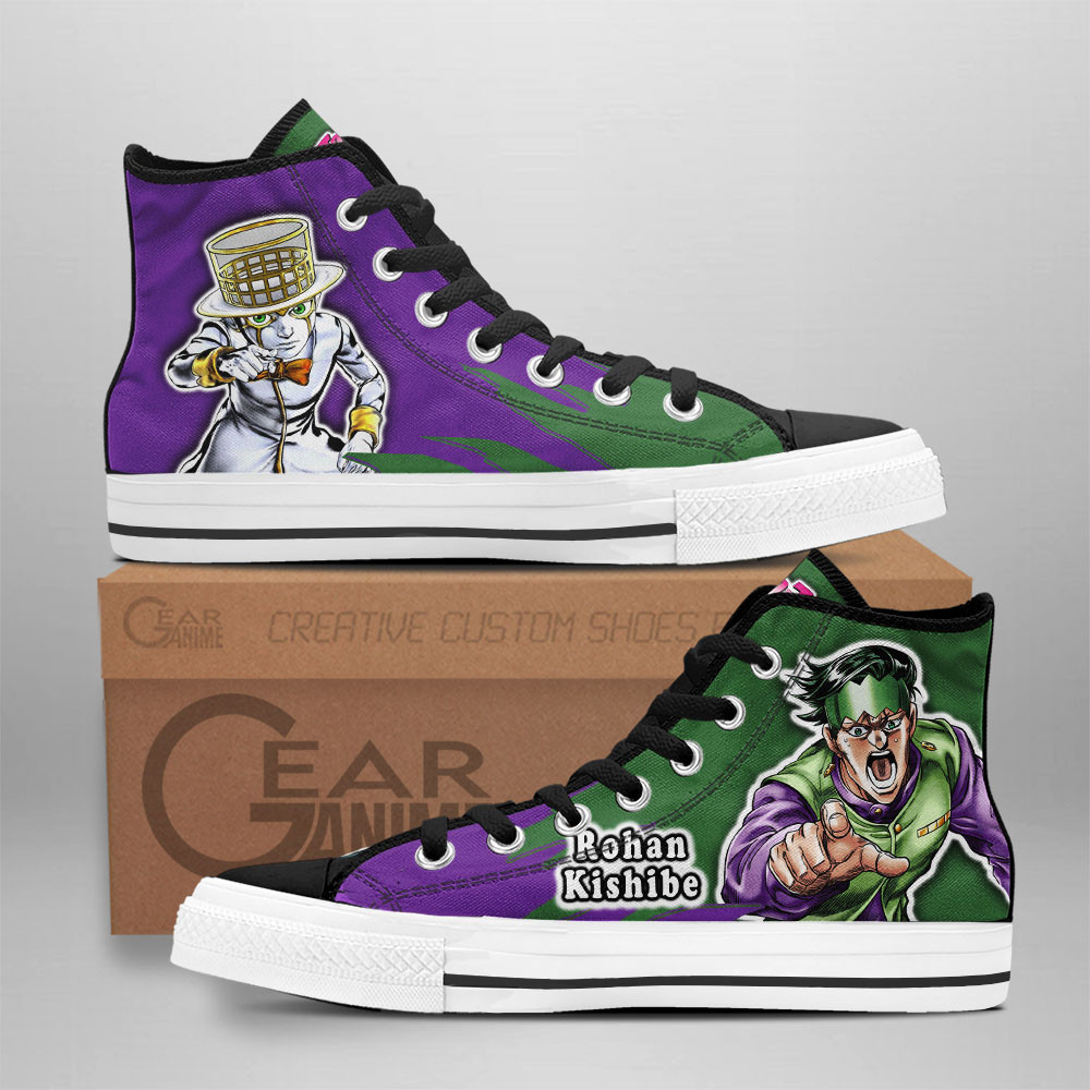 Rohan Kishibe Custom Anime High-Top Canvas Shoes NTT291