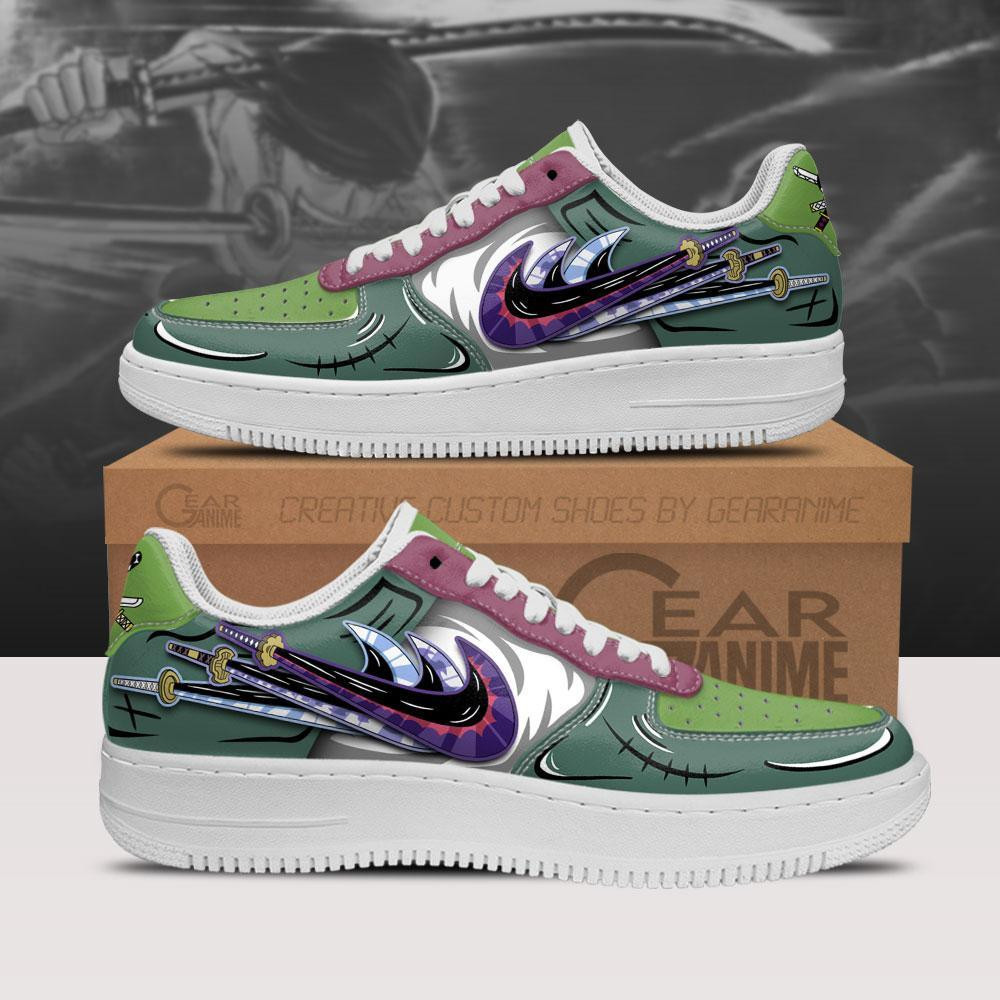 Roronoa Zoro Custom Anime Low-Top Leather Sneakers