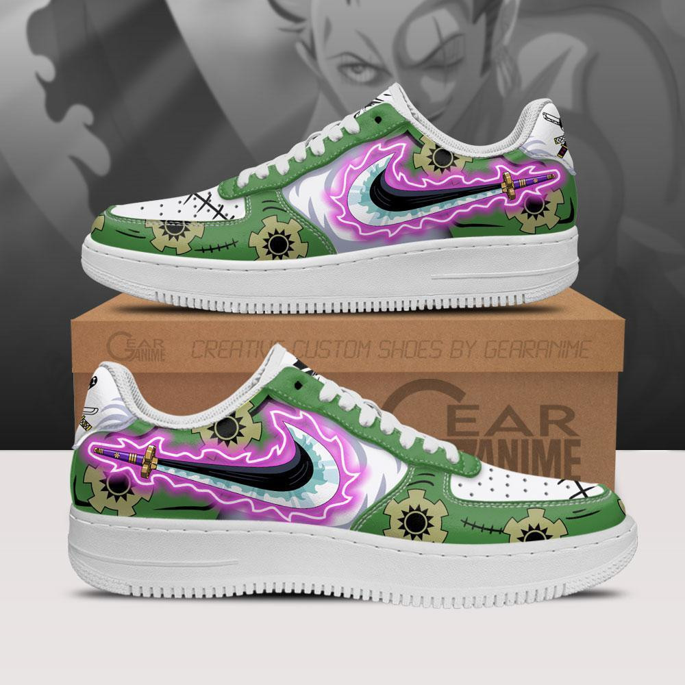 Roronoa Zoro Custom Anime Low-Top Leather Sneakers
