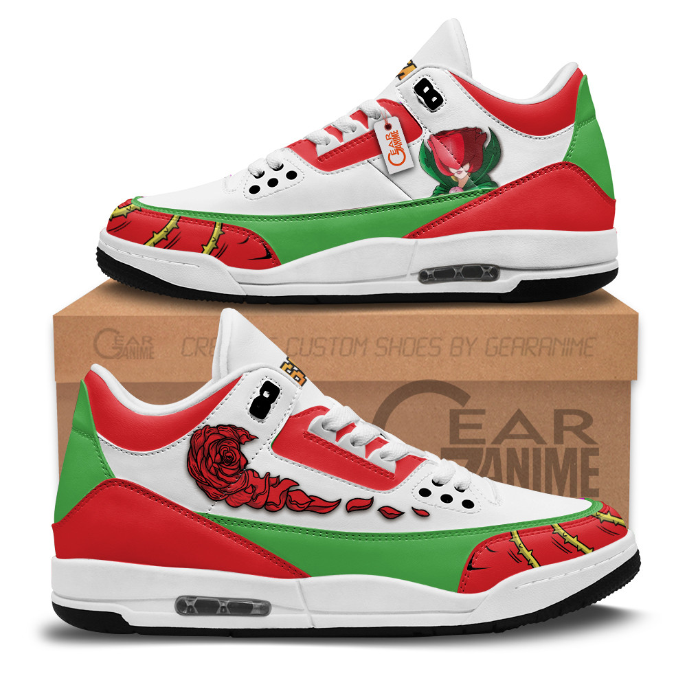 Rosemon Custom Anime Retro 3 Leather Sneakers