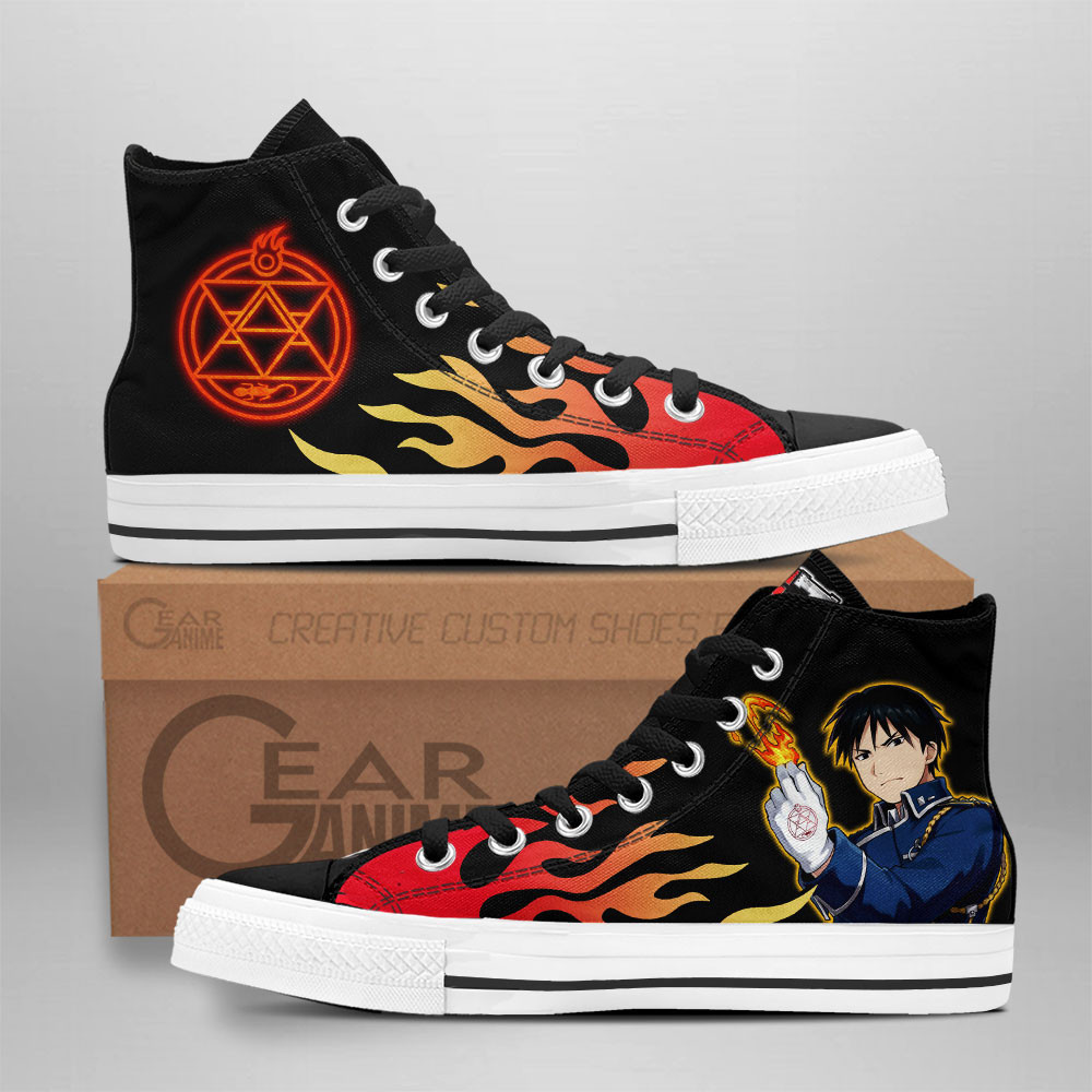 Roy Mustang Custom Anime High-Top Canvas Shoes NTT090