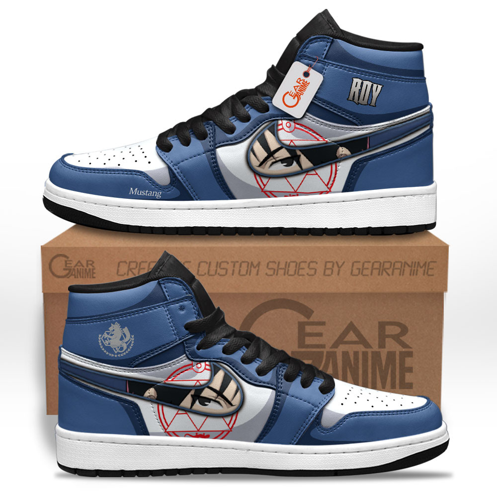 Roy Mustang Custom Anime High-Top Leather Sneakers