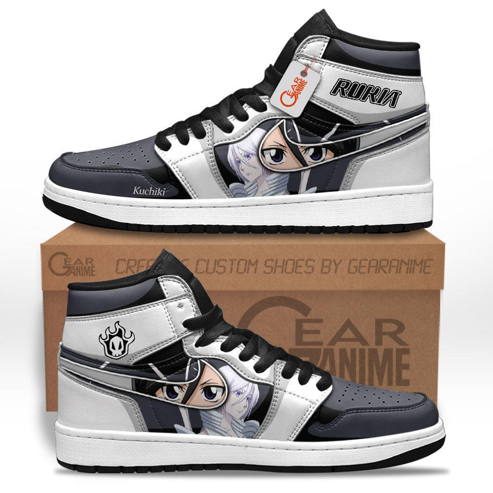 Rukia Kuchiki High-Top Leather Sneakers Custom Name