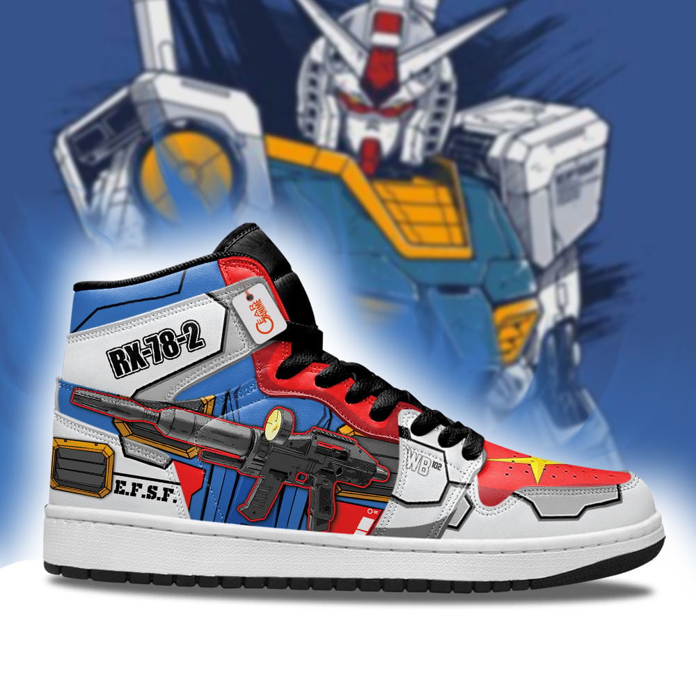 RX-78-2 Gundam Custom Anime High-Top Leather Sneakers Weapon Edition