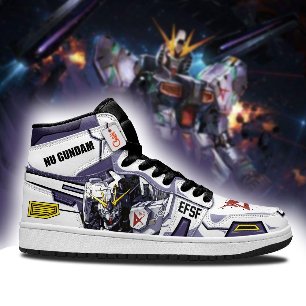 RX-93 v Gundam High-Top Leather Sneakers Custom Name