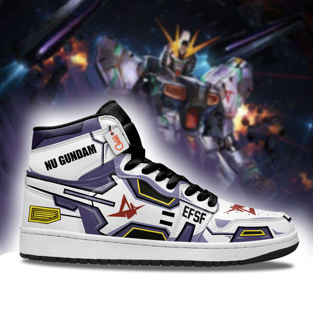 RX-93 v Gundam High-Top Leather Sneakers Custom Name