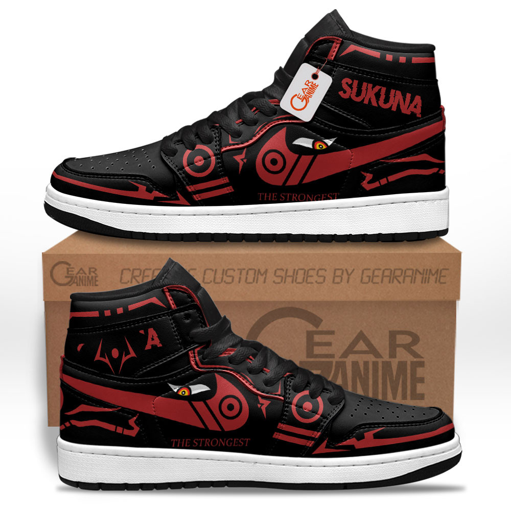 Ryomen Sukuna Markings High-Top Leather Sneakers Custom Name
