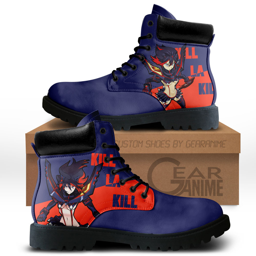 Ryuko Matoi Custom Anime Combat Boots NTT071