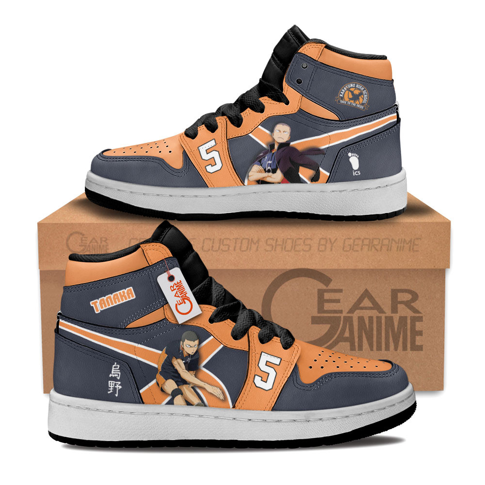 Ryunosuke Tanaka Custom Anime Kids High-Top Leather Sneakers Personalized