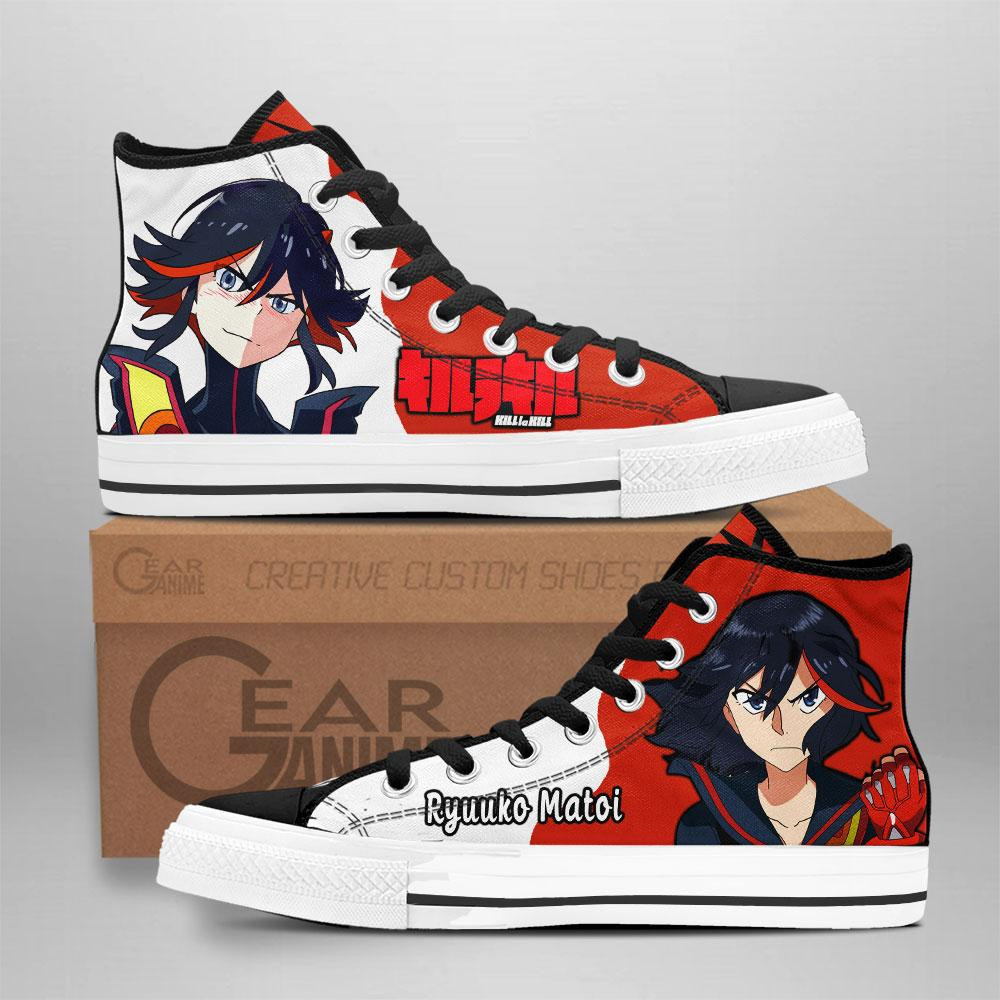 Ryuuko Matoi Custom Anime High-Top Canvas Shoes NTT091