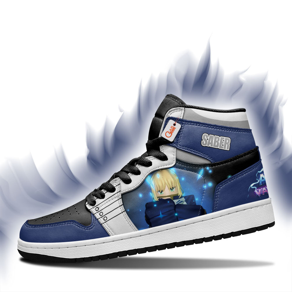 Saber Custom Gaming High-Top Leather Sneakers Games Collection Personalized