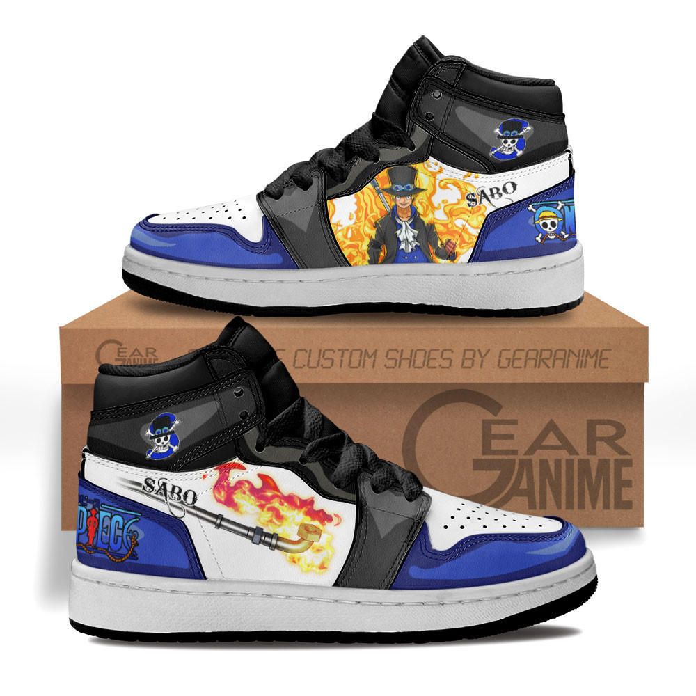 Sabo Custom Anime Kids High-Top Leather Sneakers
