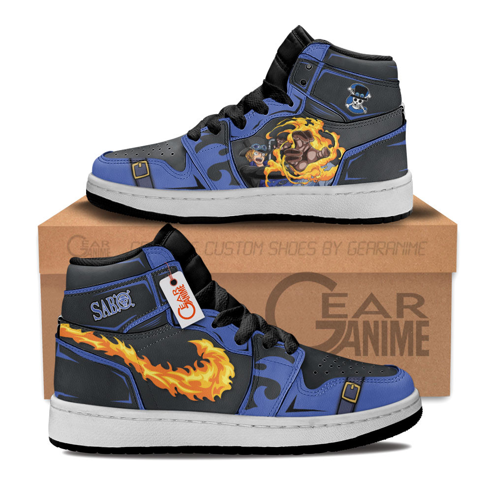 Sabo Custom Anime Kids High-Top Leather Sneakers Personalized