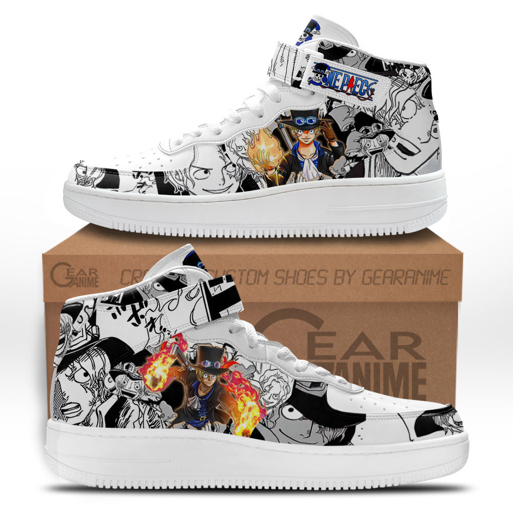 Sabo Custom Anime Mid-Top Leather Sneakers
