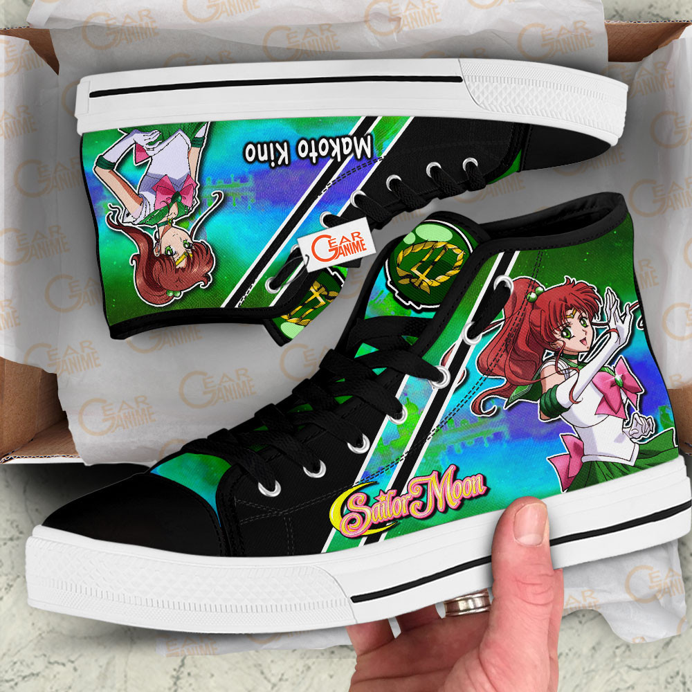 Sailor Jupiter Custom Anime High-Top Canvas Shoes Makoto Kino