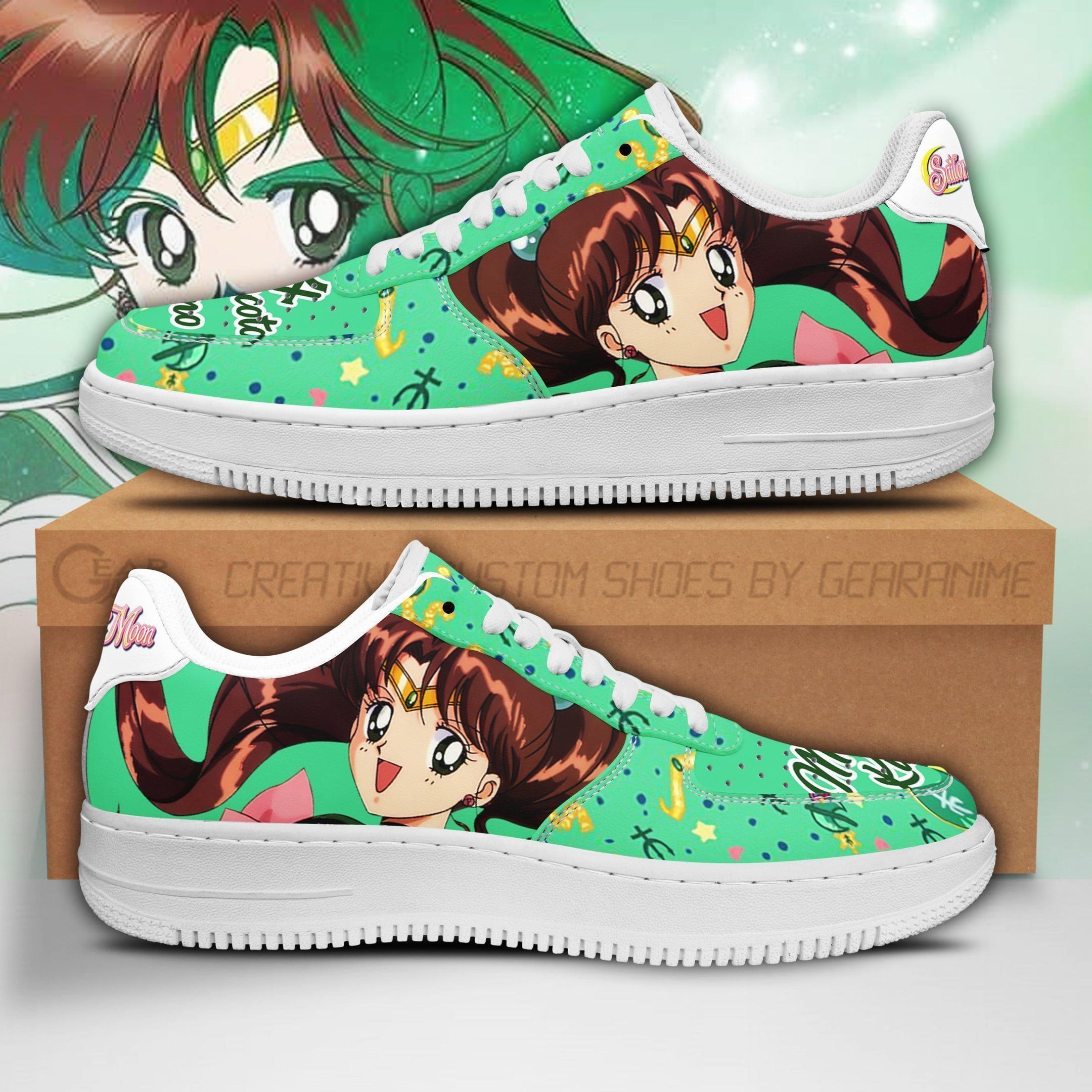 Sailor Jupiter Custom Anime Low-Top Leather Sneakers