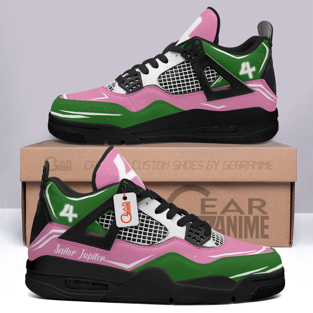 Sailor Jupiter Retro 4 Leather Sneakers Custom Name MV1304