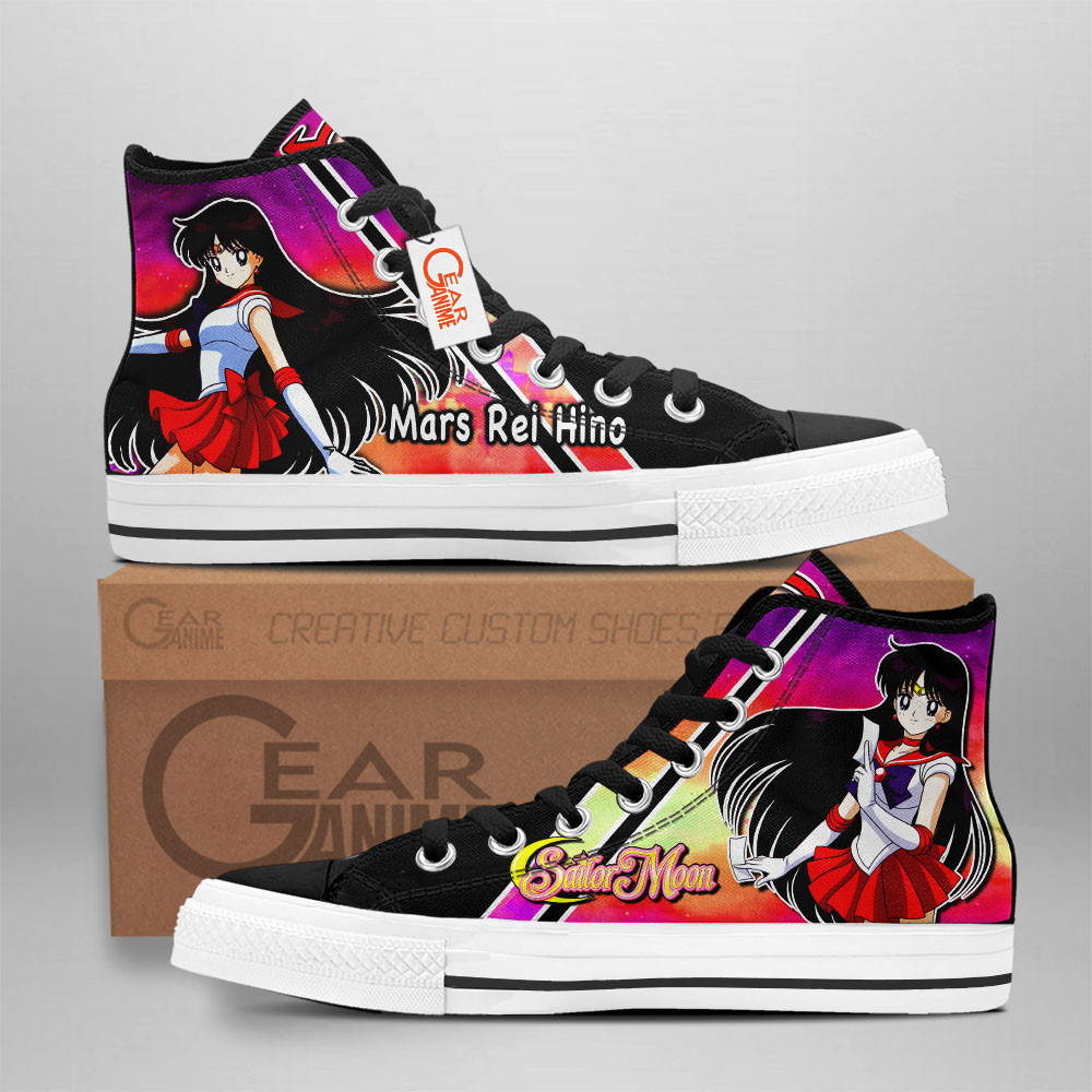 Sailor Mars Custom Anime High-Top Canvas Shoes NTT090