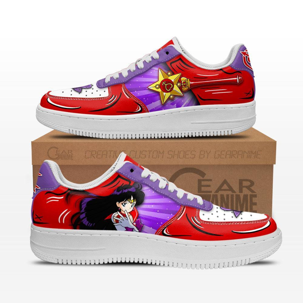 Sailor Mars Custom Anime Low-Top Leather Sneakers