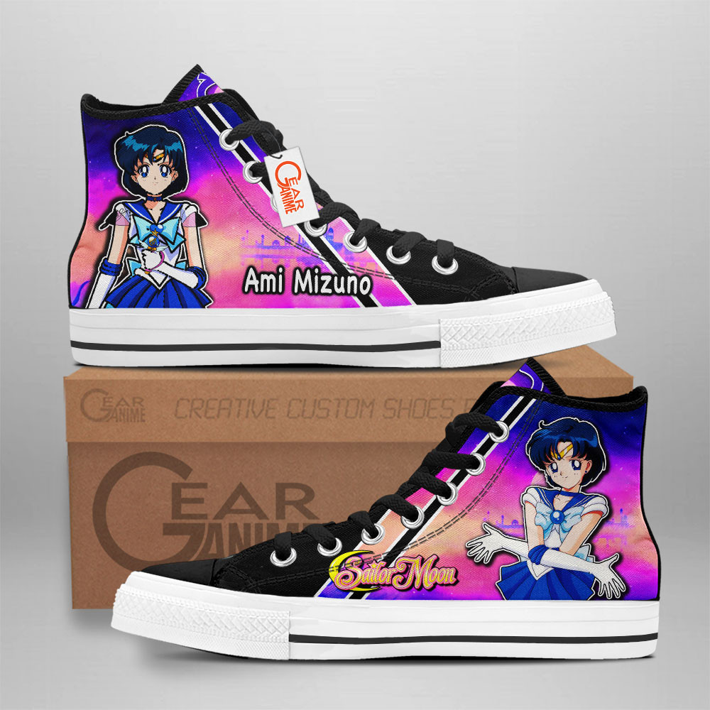 Sailor Mercury Custom Anime High-Top Canvas Shoes NTT090