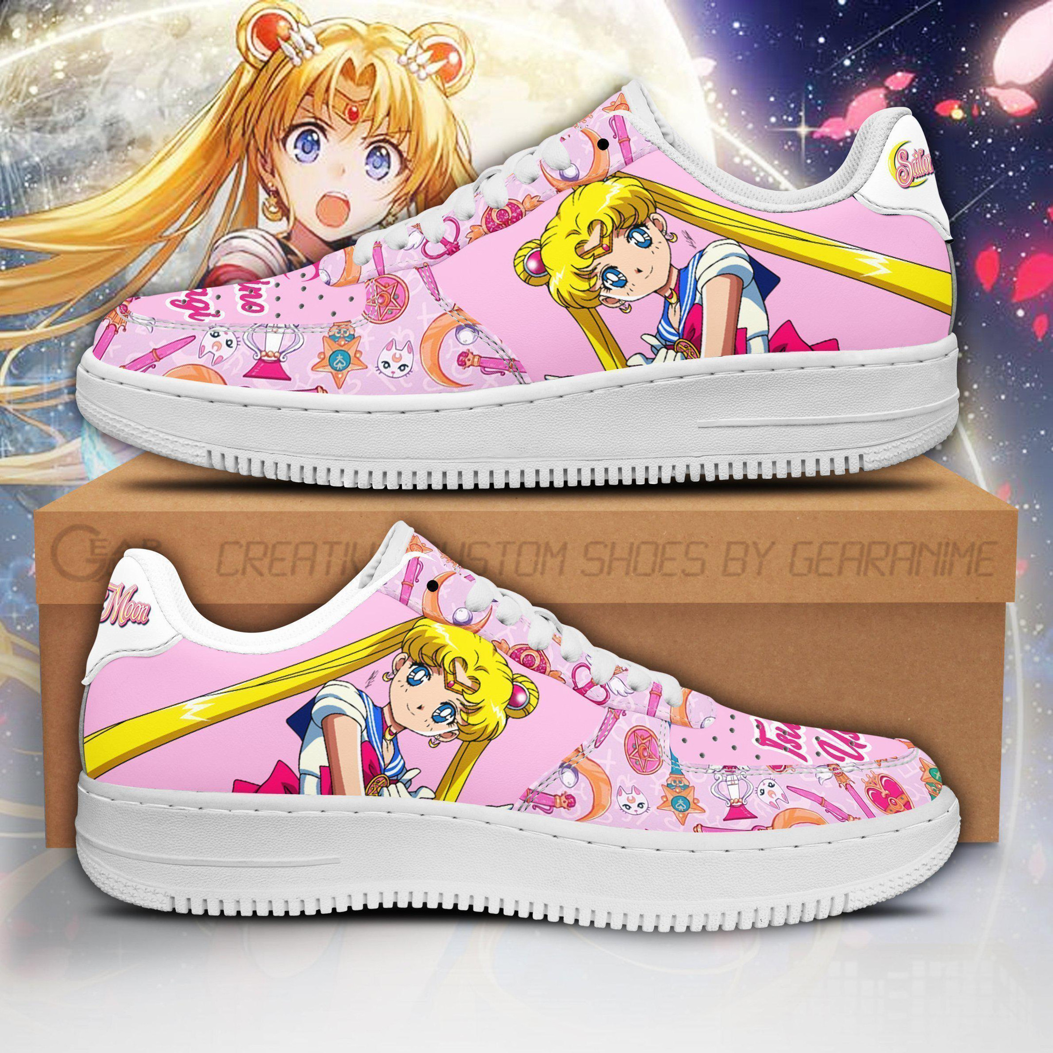 Sailor Moon Custom Anime Low-Top Leather Sneakers