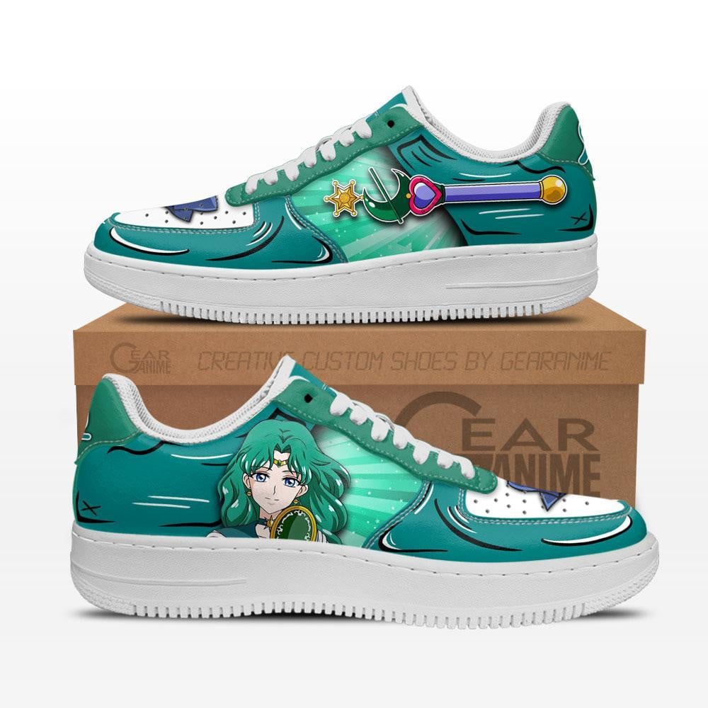 Sailor Neptune Custom Anime Low-Top Leather Sneakers