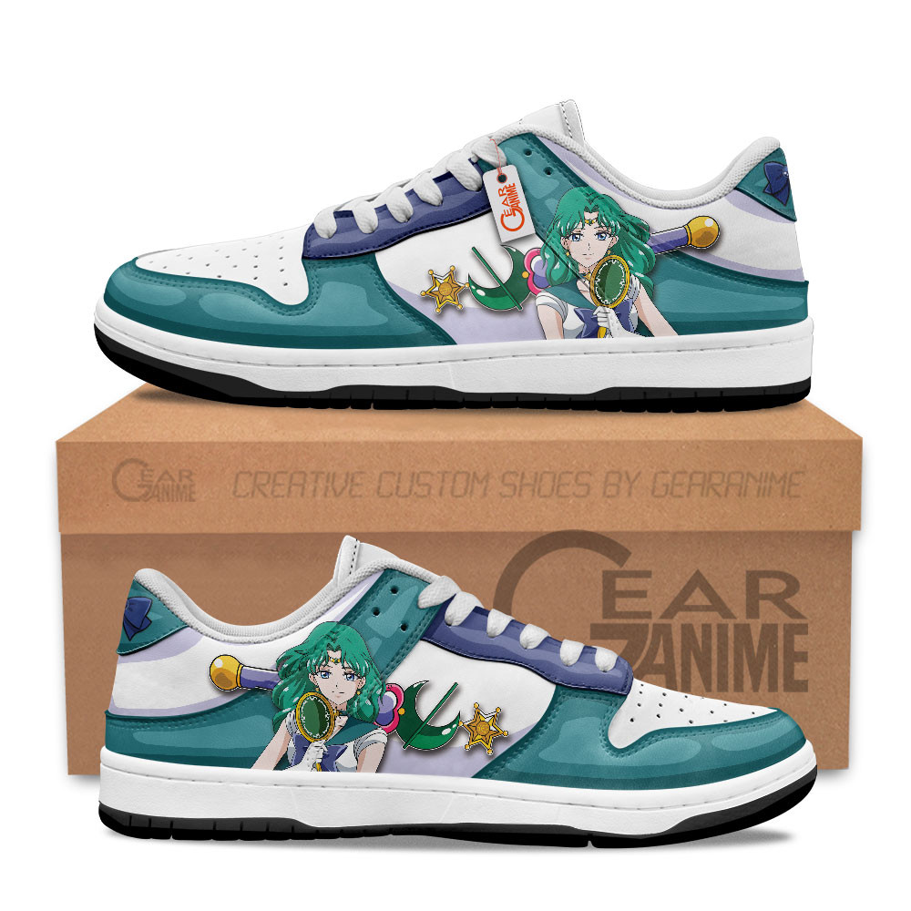Sailor Neptune Custom Anime Low-Top Skate Sneakers