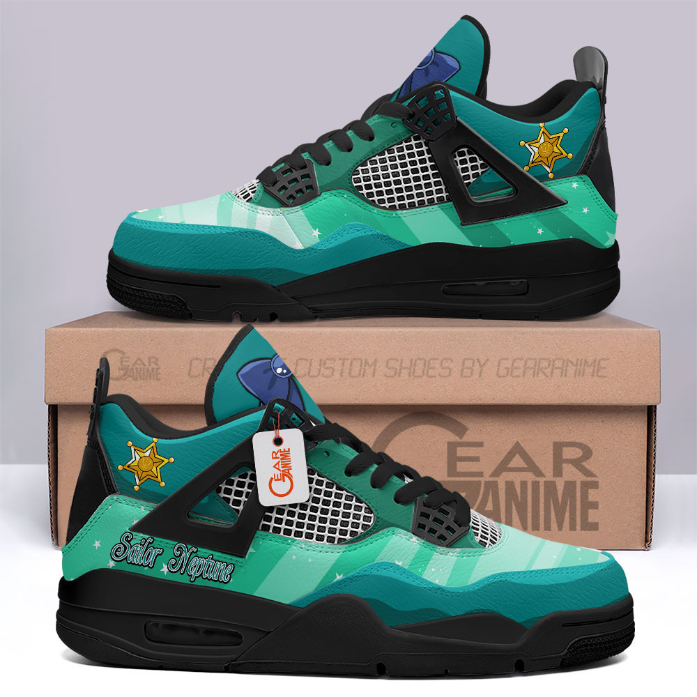 Sailor Neptune Retro 4 Leather Sneakers Custom Name