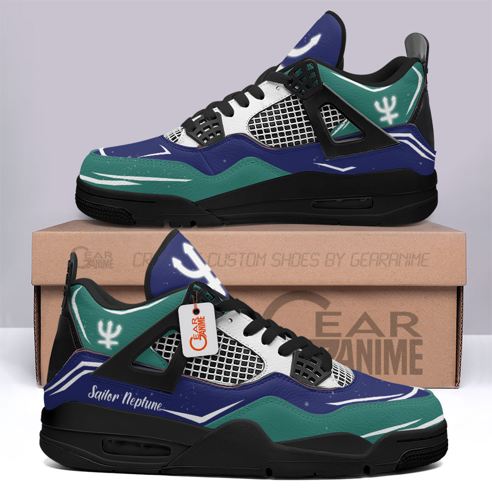 Sailor Neptune Retro 4 Leather Sneakers Custom Name MV1304