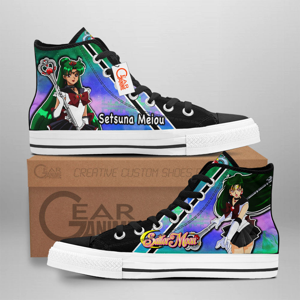 Sailor Pluto Custom Anime High-Top Canvas Shoes NTT090