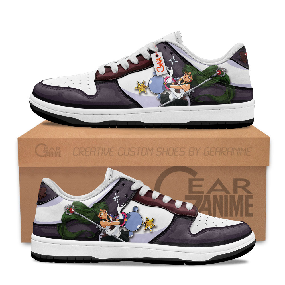 Sailor Pluto Custom Anime Low-Top Skate Sneakers