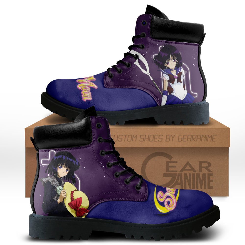 Sailor Saturn Custom Anime Combat Boots MV3110