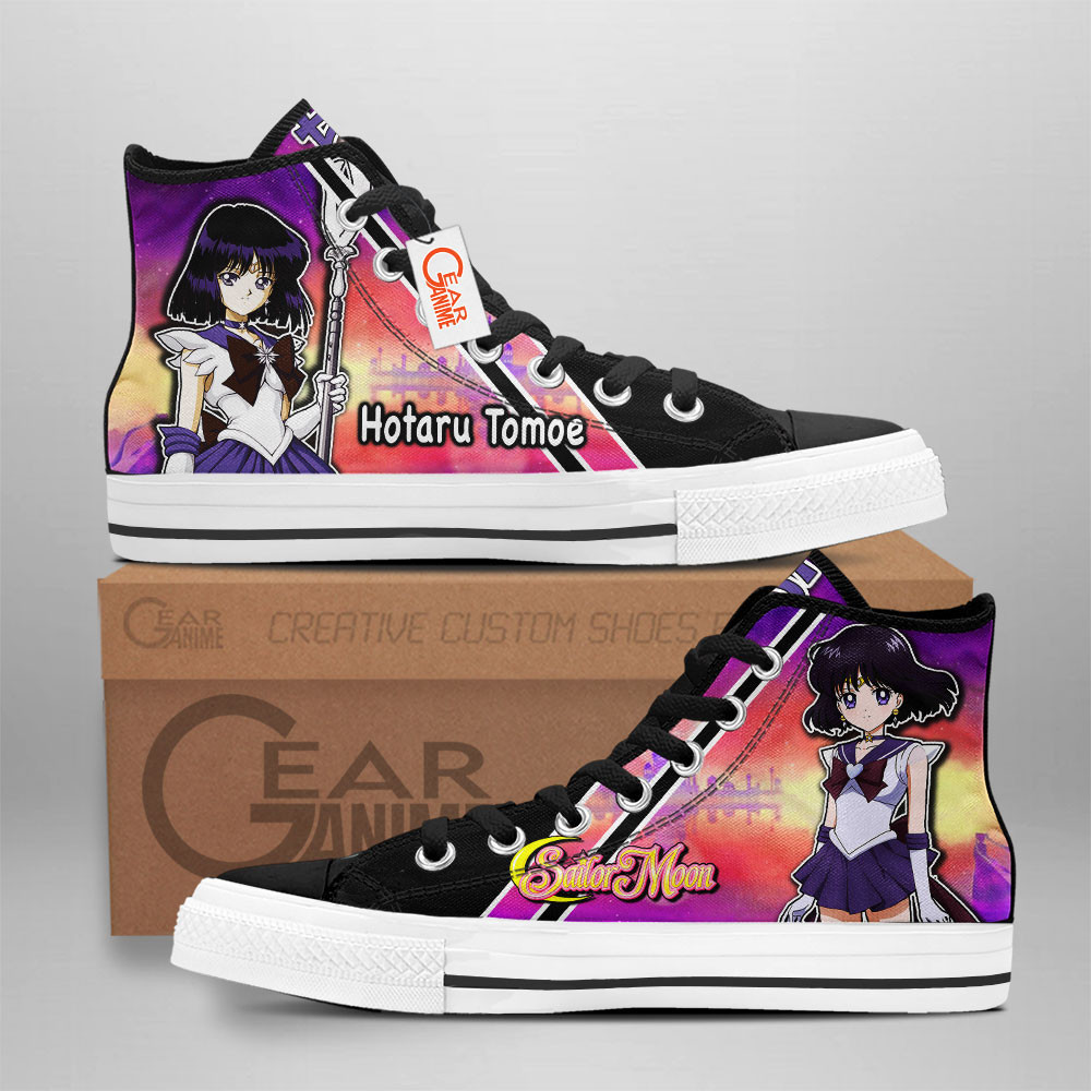 Sailor Saturn Custom Anime High-Top Canvas Shoes NTT090